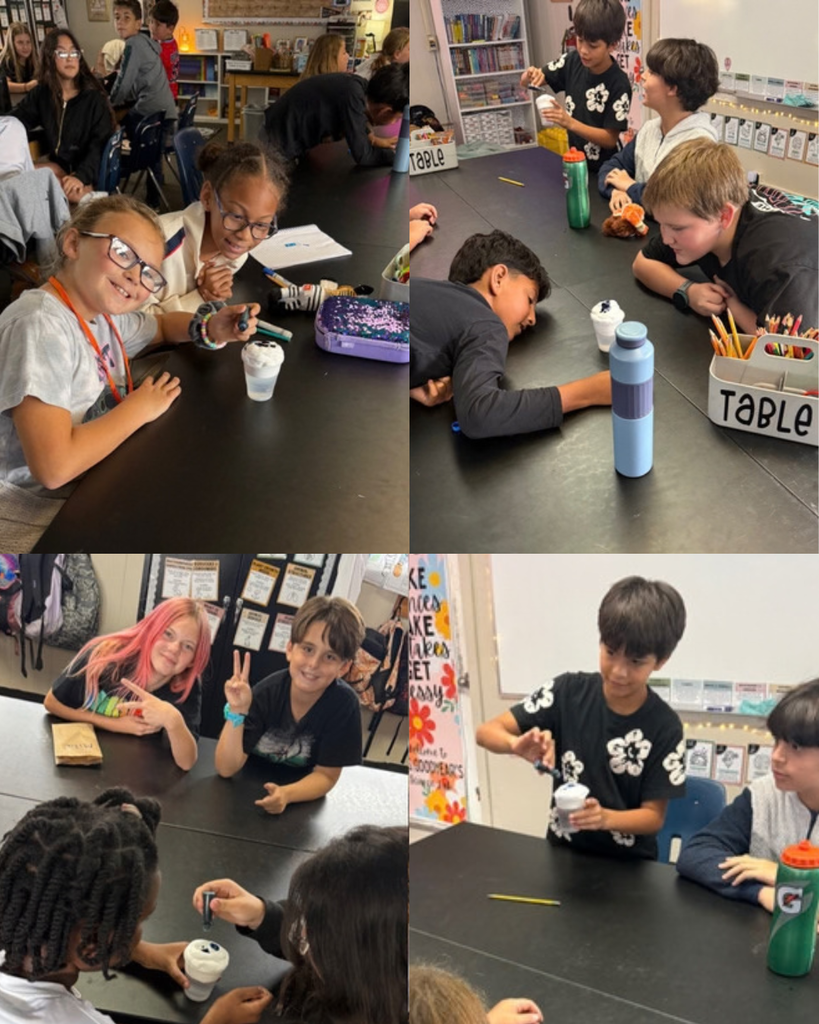 Collage of 5th grade students engaged in a science lesson