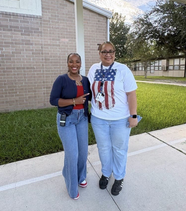 Pictures of Mrs. Smith with Students, staff and families at GPE 