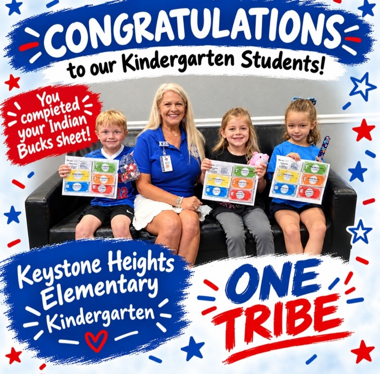 flyer with kinder students who filled their tribe bucks sheets 