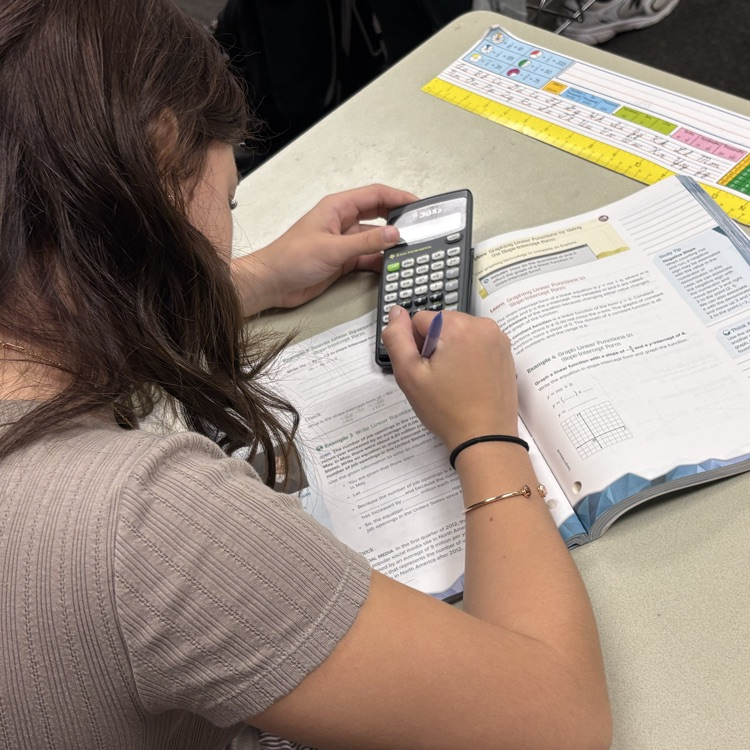 student working