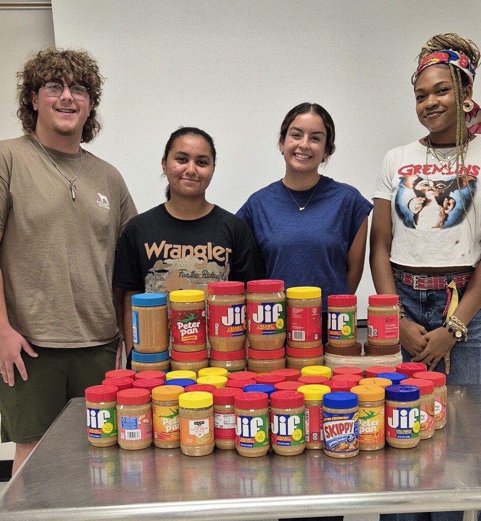 OHS students/The National Technical Honor Society collected over 75lbs of peanut butter to donate to the UF-IFAS Peanut Butter Challenge.