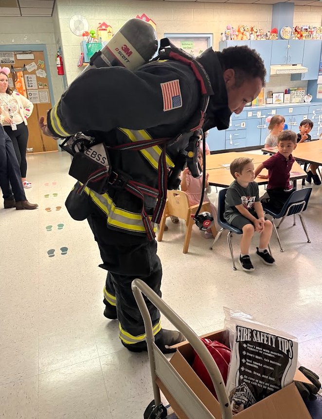 🔥 Sparking Big Smiles for Fire Prevention Week! 🧑‍🚒👩‍🚒  Ms. Richards and Mrs. Ellsworth’s class got an extra-special visit this week! Local firefighters—and proud parents of one of our awesome students—Mr. and Mrs. Diaz stopped by to teach the kids all about fire safety with a fun, hands-on lesson.  From learning how to stay safe to seeing real firefighter gear up close, our students had an absolute blast! A huge thank you to the Diaz family for spending time with us and for everything you do to keep our community safe! ❤️🚒✨  #FirePreventionWeek #CommunityHelpers #ThankYouFirefighters #PositivelyPaterson