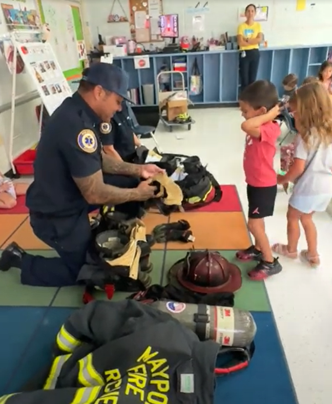 🔥 Sparking Big Smiles for Fire Prevention Week! 🧑‍🚒👩‍🚒  Ms. Richards and Mrs. Ellsworth’s class got an extra-special visit this week! Local firefighters—and proud parents of one of our awesome students—Mr. and Mrs. Diaz stopped by to teach the kids all about fire safety with a fun, hands-on lesson.  From learning how to stay safe to seeing real firefighter gear up close, our students had an absolute blast! A huge thank you to the Diaz family for spending time with us and for everything you do to keep our community safe! ❤️🚒✨  #FirePreventionWeek #CommunityHelpers #ThankYouFirefighters #PositivelyPaterson