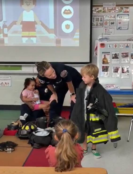 🔥 Sparking Big Smiles for Fire Prevention Week! 🧑‍🚒👩‍🚒  Ms. Richards and Mrs. Ellsworth’s class got an extra-special visit this week! Local firefighters—and proud parents of one of our awesome students—Mr. and Mrs. Diaz stopped by to teach the kids all about fire safety with a fun, hands-on lesson.  From learning how to stay safe to seeing real firefighter gear up close, our students had an absolute blast! A huge thank you to the Diaz family for spending time with us and for everything you do to keep our community safe! ❤️🚒✨  #FirePreventionWeek #CommunityHelpers #ThankYouFirefighters #PositivelyPaterson