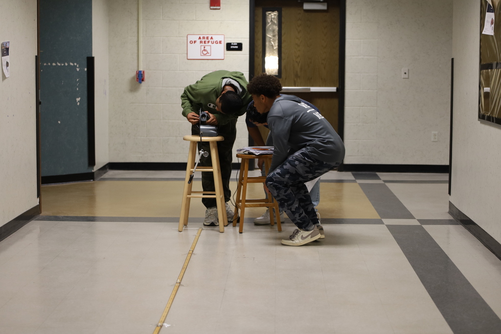 Physics in action at Oakleaf High School! Students in Mr. Laberis’s AICE Physics class putting their projectile motion skills to the test with a one-shot challenge.