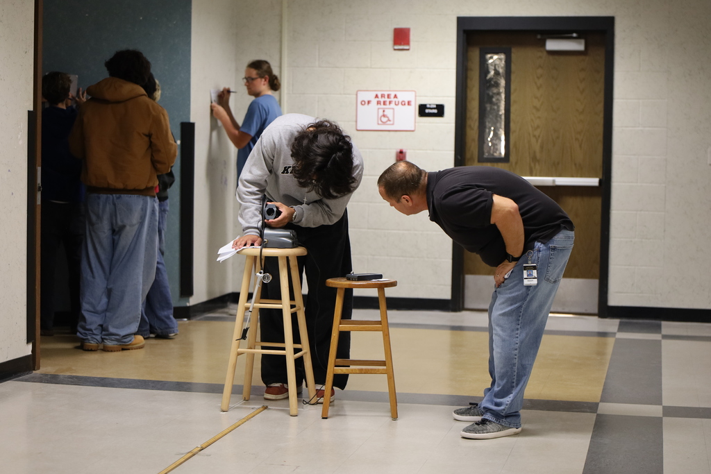 Physics in action at Oakleaf High School! Students in Mr. Laberis’s AICE Physics class putting their projectile motion skills to the test with a one-shot challenge.