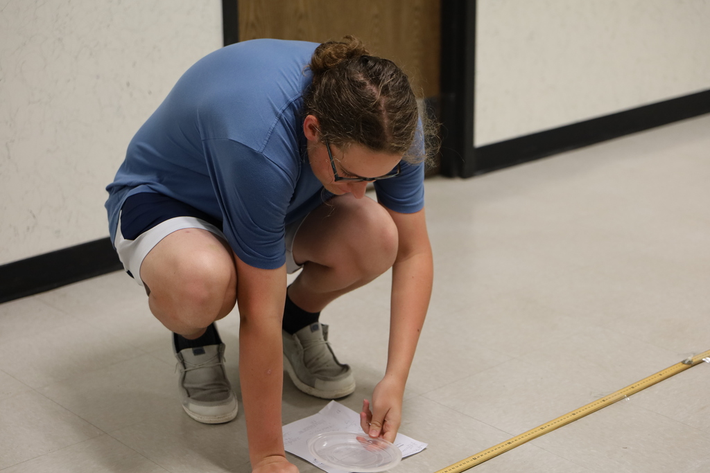 Physics in action at Oakleaf High School! Students in Mr. Laberis’s AICE Physics class putting their projectile motion skills to the test with a one-shot challenge.