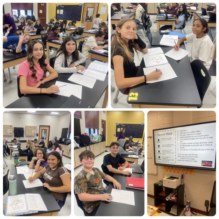 LAJ students in Mrs. Sieruta’s science class collaborated to create a reverse review