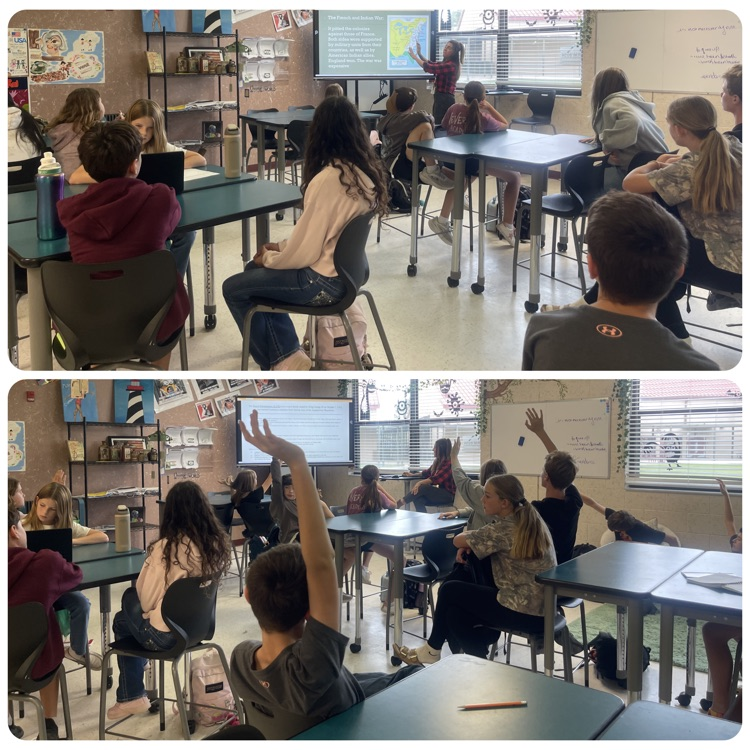 LAJ students in Mrs. Connelly‘s Steam civics class learning about the road to independence!