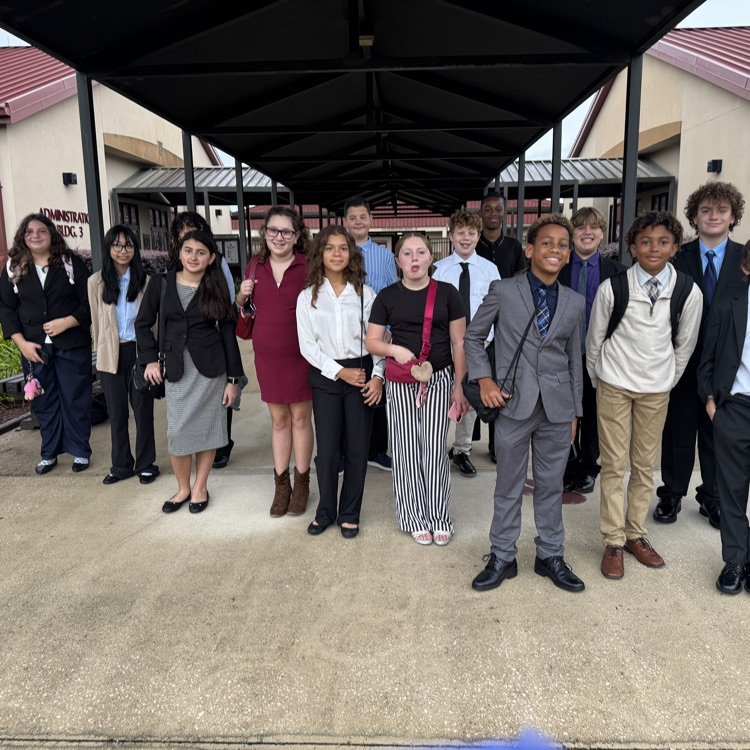 Lake Asbury junior high school students attend attending their district FBLA conference