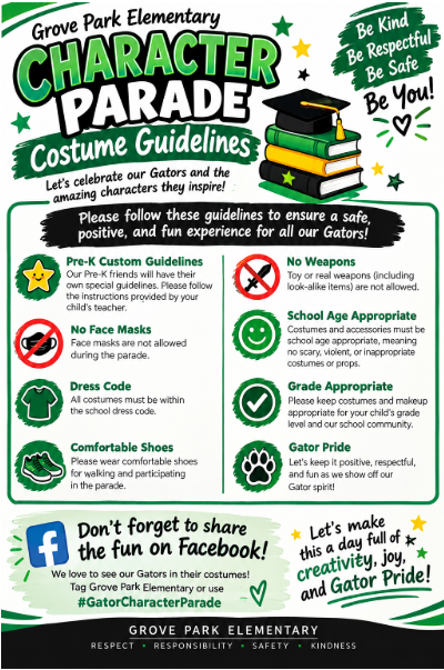 Character Parade Flyer