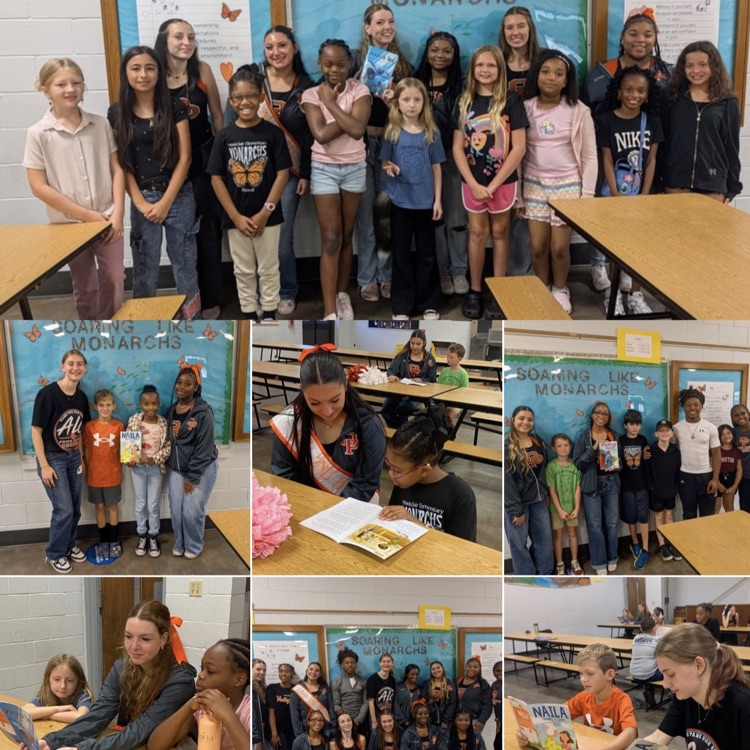 OPHS students participating in literacy activities with MCE students
