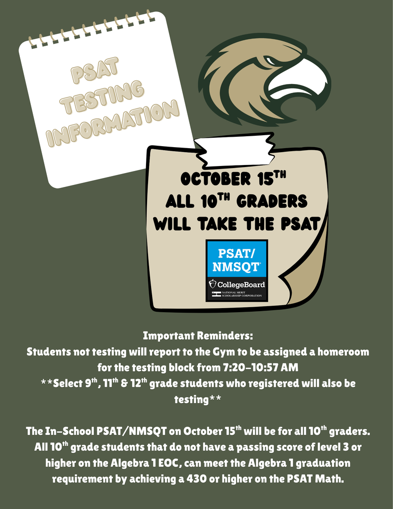 PSAT Test Day Information