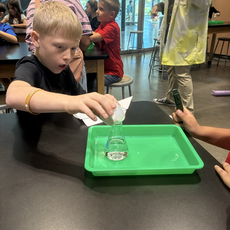 students enjoying the third grade field trip