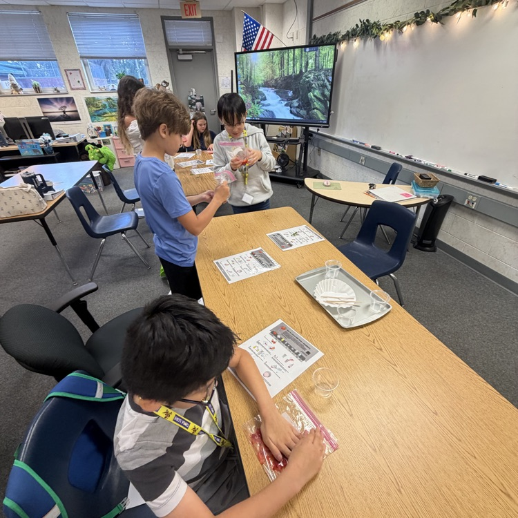students at tables