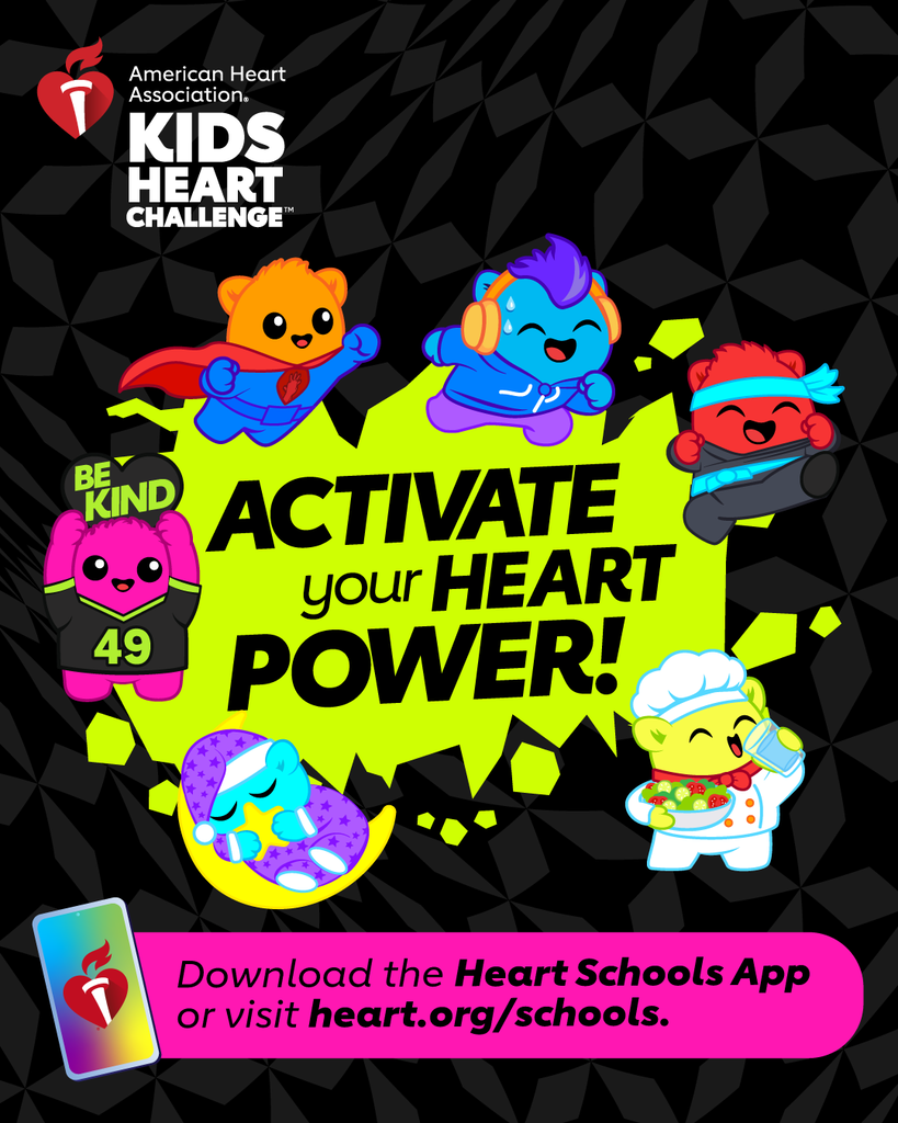 Coppergate families, Thank you for your efforts in helping to change and save lives. Many students and families have already completed their challenge, but we need your help to reach our goal. Sign Up Today! Download the Heart Schools app or visit http://www2.heart.org/goto/Coppergate to join our school team. Complete Your Challenge! Follow all the steps in Finn's Mission and invite 10 family and friends to donate. Your family will also learn lifesaving skills while making a difference by raising donations. 53 of our families have signed up for our team and 3 are learning the lifesaving skills of knowing when to call 911, how to perform Hands-Only CPR and how to B.E. F.A.S.T. when someone is having a stroke. Sign up online tonight! raise your first donation and earn your thank you gifts tomorrow! Donations are due on 10/23/26. Thank you for helping kids with special hearts.