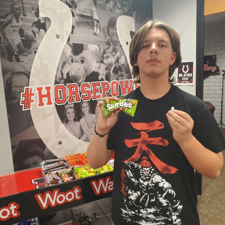 student with candy