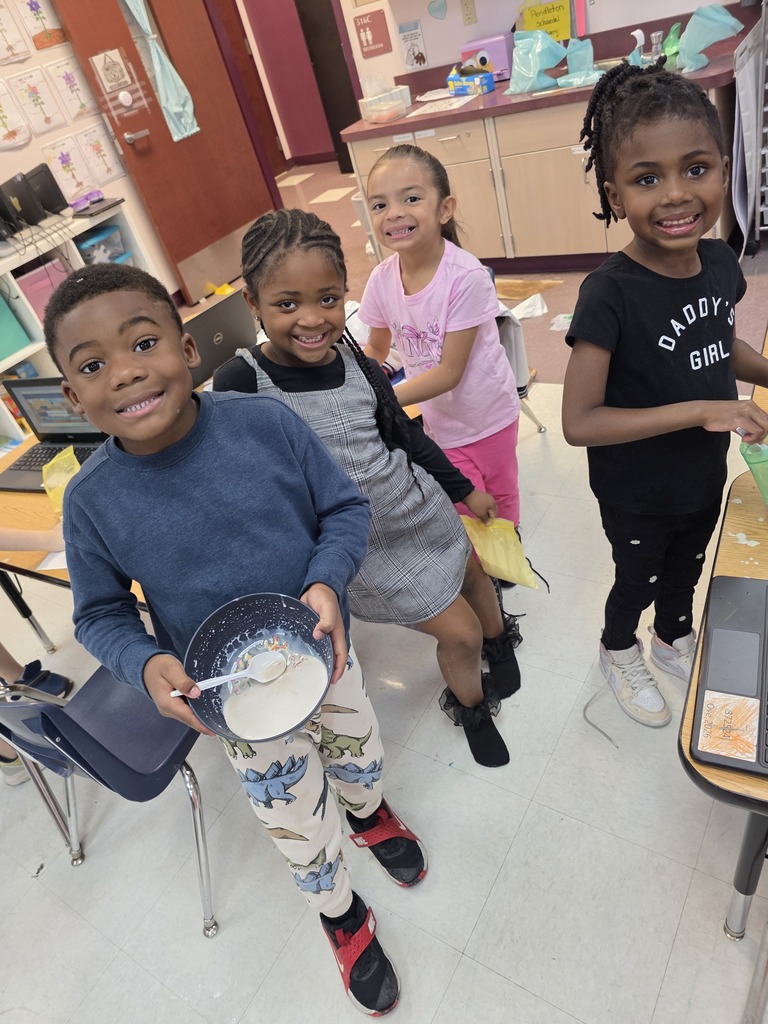 Students making ice cream