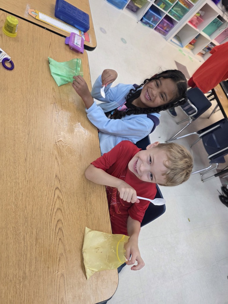 Students making ice cream