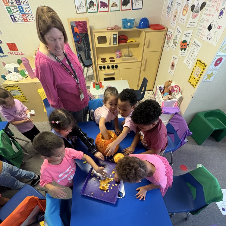 students at tables