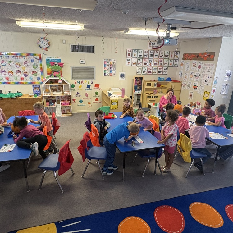 students at tables