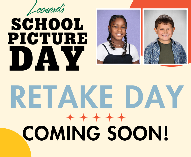 Picture Retake Day is Monday, November 2, 2026