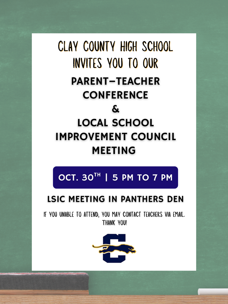 Parent Teacher Meeting 10/30 @ 5 to 7