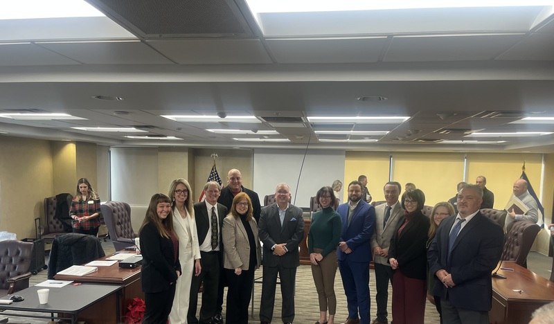 Representatives from all counties receiving funding