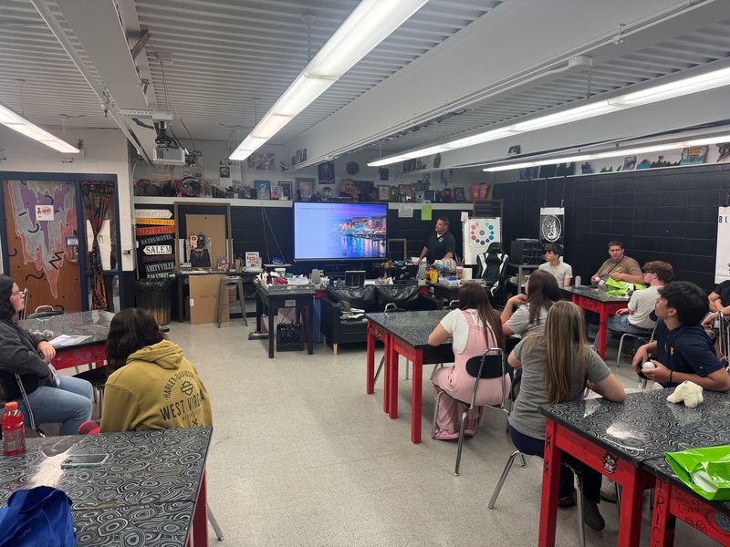 Charleston Police Department presenting to students