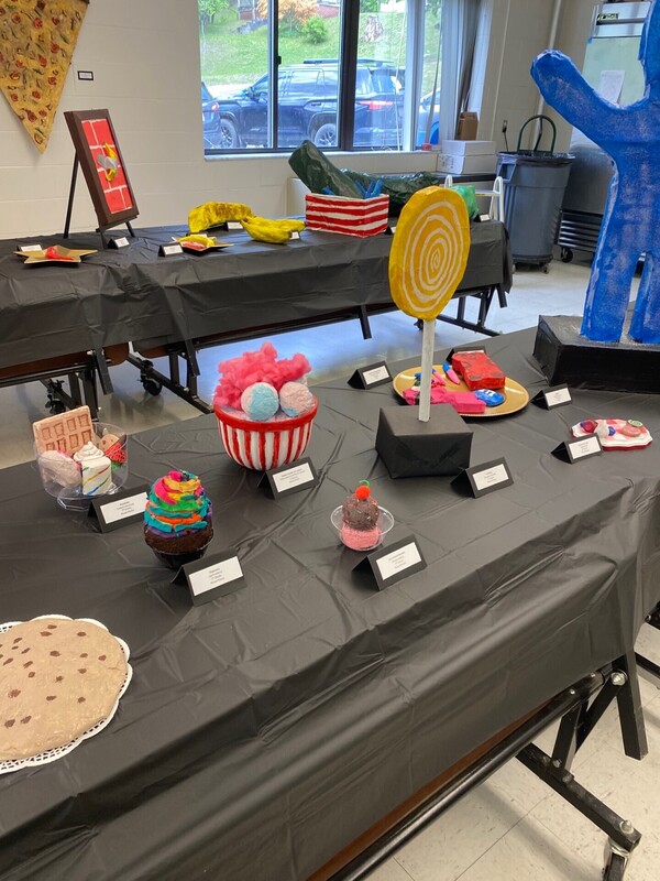 Some of the projects entered into the art show