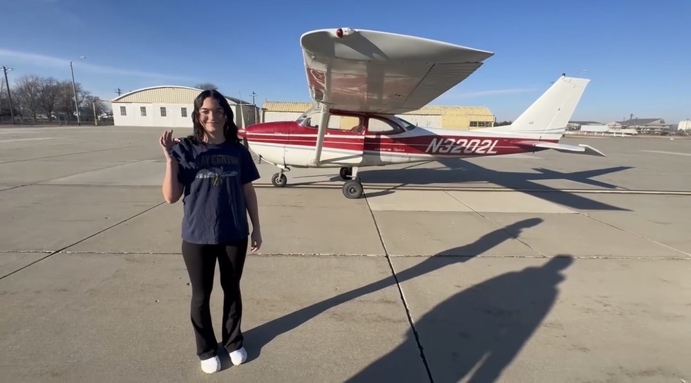 Miley McGee earns pilot's license