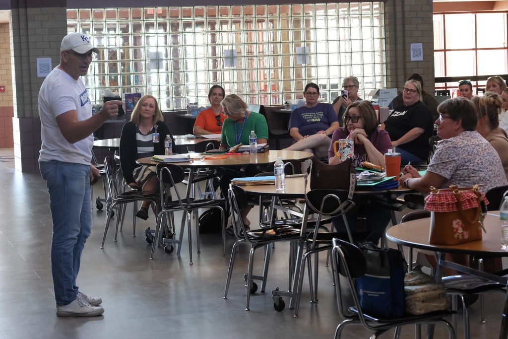 The TLEC paraprofessionals met today for the back-to-school inservice and were greeted by Trooper Ben, who gave a wonderful message! #celebrate379