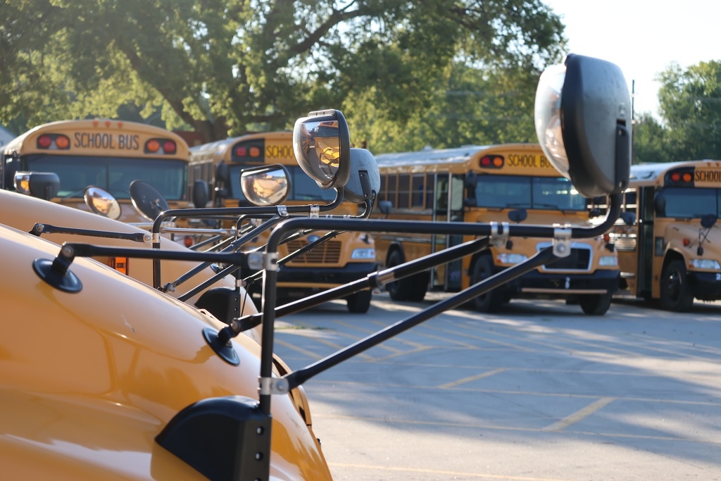 Today was a big day for the USD 379 transportation department, as the annual Kansas Highway Patrol inspection took place. Every 379 vehicle is inspected to make sure it is ready to go for the new school year. #celebrate379