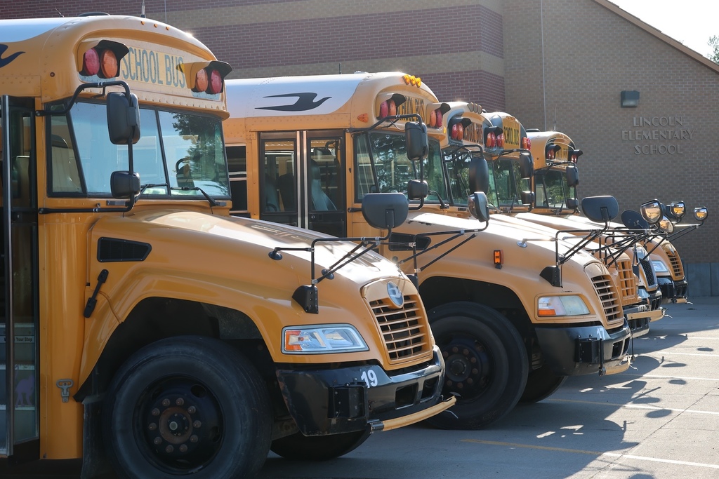 Today was a big day for the USD 379 transportation department, as the annual Kansas Highway Patrol inspection took place. Every 379 vehicle is inspected to make sure it is ready to go for the new school year. #celebrate379