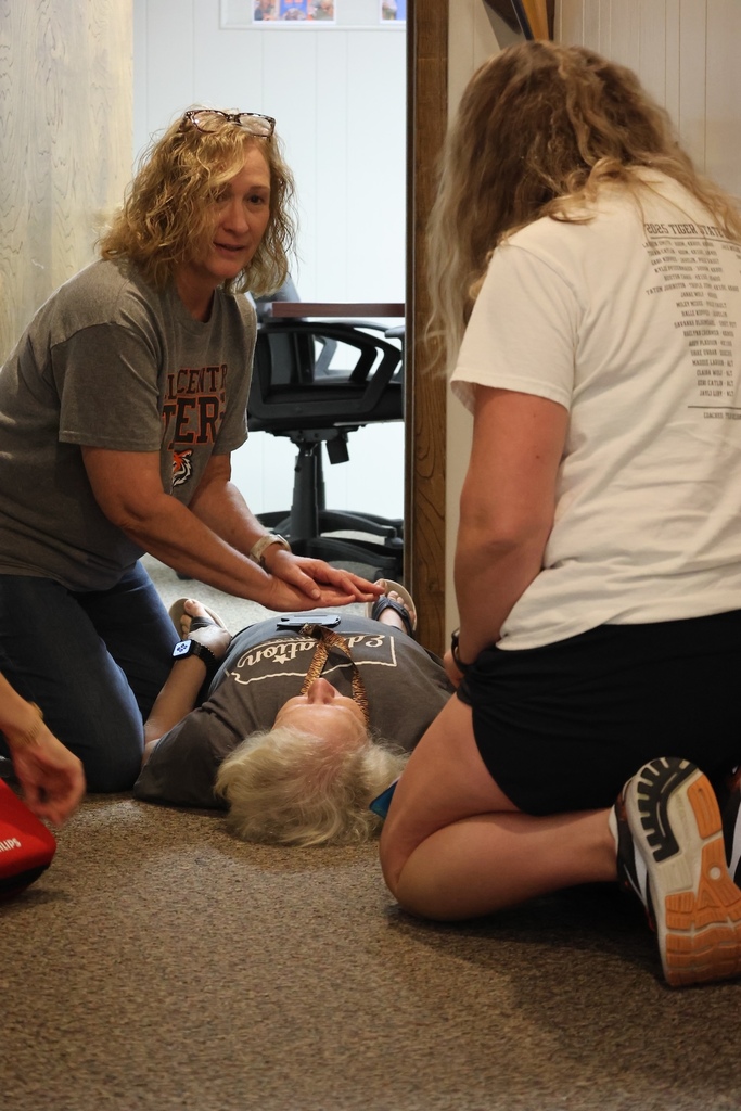 More than 50 dedicated USD 379 staff,  most of whom were outside of contract hours, met today to be trained in handling cardiac arrest situations. We have joined with Project ADAM to make each school "Heart Safe". This program enables USD 379 to offer any person who may experience a sudden cardiac arrest the best chance for survival. Each building practiced a drill today and will continue to drill throughout the year. Every building is also equipped with an AED. #celebrate379