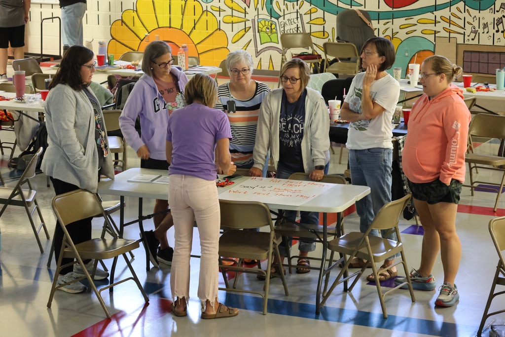 For the past two days, USD 379 teachers, paras, aides, secretaries, and custodians have been involved in the district-wide implementation of The Leader in Me, a whole-school transformation process developed by FranklinCovey Education.  The program has been used at 379 schools in the past, but it has never been a full district initiative until now. It focuses on teaching social-emotional and leadership skills, including communication, goal setting, problem-solving, and conflict resolution. This program has shown the ability to: 1. Increase Student Leadership & Academic Performance: Studies show that Leader in Me schools show increased student leadership and academic performance, including significant gains in subjects like ELA and math. 2. Improve School Culture: The program promotes a positive school environment by emphasizing respect, collaboration, and student voice, leading to higher teacher satisfaction, fewer discipline incidents, and better student attendance. 3. Empower Educators & Families: Leader in Me also equips educators with transformational leadership skills and provides resources to involve families in their children's learning. 379 families will see much more information in the coming months with this program. We are excited to see how it helps our students, staff, and schools! #celebrate379