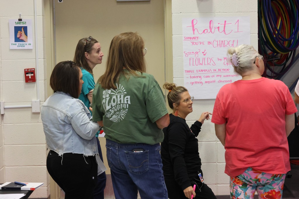 For the past two days, USD 379 teachers, paras, aides, secretaries, and custodians have been involved in the district-wide implementation of The Leader in Me, a whole-school transformation process developed by FranklinCovey Education.  The program has been used at 379 schools in the past, but it has never been a full district initiative until now. It focuses on teaching social-emotional and leadership skills, including communication, goal setting, problem-solving, and conflict resolution. This program has shown the ability to: 1. Increase Student Leadership & Academic Performance: Studies show that Leader in Me schools show increased student leadership and academic performance, including significant gains in subjects like ELA and math. 2. Improve School Culture: The program promotes a positive school environment by emphasizing respect, collaboration, and student voice, leading to higher teacher satisfaction, fewer discipline incidents, and better student attendance. 3. Empower Educators & Families: Leader in Me also equips educators with transformational leadership skills and provides resources to involve families in their children's learning. 379 families will see much more information in the coming months with this program. We are excited to see how it helps our students, staff, and schools! #celebrate379