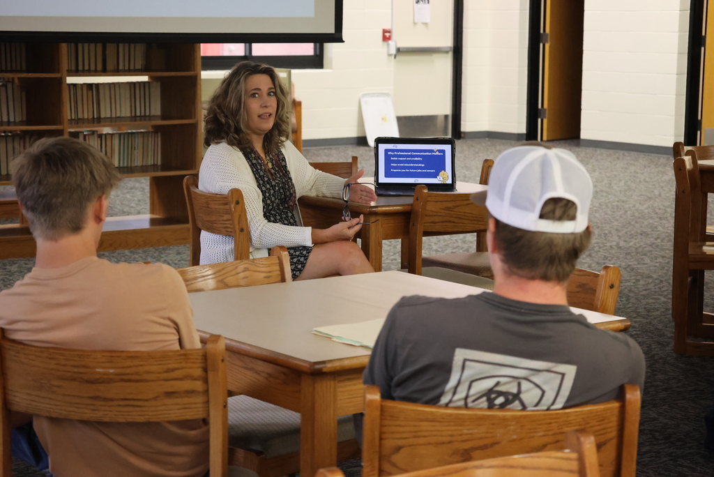 CCCHS and Wakefield senior intern students spent their last day of freedom in the classroom learning about their upcoming year-long interning process. Work-Based Learning Director Nichole Weller and the high school counselors have set up 34 seniors to spend part of their day interning at a local business or organization. We are thankful to have so many options in our community for our kids to learn and grow into quality employees! #celebrate379