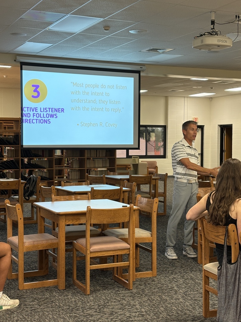 CCCHS and Wakefield senior intern students spent their last day of freedom in the classroom learning about their upcoming year-long interning process. Work-Based Learning Director Nichole Weller and the high school counselors have set up 34 seniors to spend part of their day interning at a local business or organization. We are thankful to have so many options in our community for our kids to learn and grow into quality employees! #celebrate379