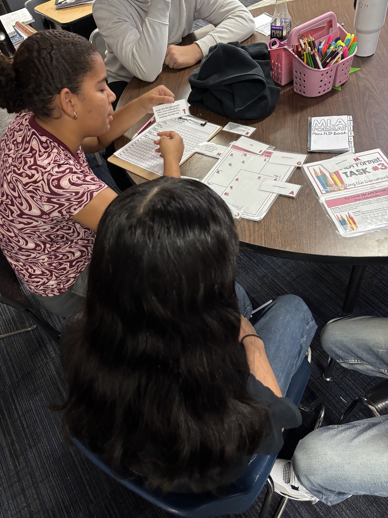 Mrs. Crabtree's High School English classes reviewed MLA format by solving an escape room as teams. Understanding how to cite sources and give authors credit is critical for success in high school writing as well as for college and career readiness.  These kids were rocking it! #celebrate379