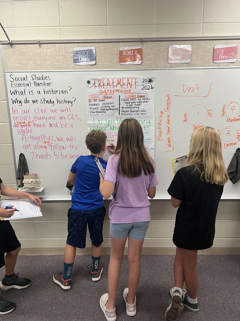 This week in Mrs. Chestnut’s 5th grade social studies classes, students are diving deep into two big questions: “What is a historian?” and “Why do we study history?” 🕰️ Today, they took part in a gallery walk where they explored thought-provoking questions, sparked meaningful discussions, and made connections that brings the past to life. We love watching their curiosity and critical thinking grow! 👏📚 #celebrate379