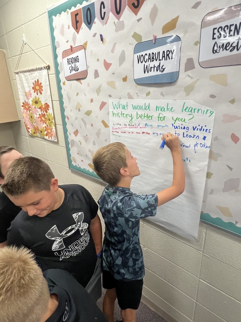 This week in Mrs. Chestnut’s 5th grade social studies classes, students are diving deep into two big questions: “What is a historian?” and “Why do we study history?” 🕰️ Today, they took part in a gallery walk where they explored thought-provoking questions, sparked meaningful discussions, and made connections that brings the past to life. We love watching their curiosity and critical thinking grow! 👏📚 #celebrate379