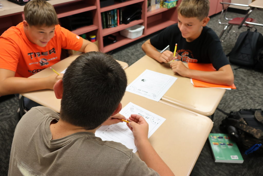 Mr. Sleichter always begins his 8th graders with a "Math Minute" session, where students solve problems they have previously learned. It doesn't take long, but it does help with long-term mastery! #celebrate379