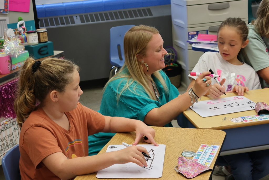 Ms. Reyer's 4th graders hit the ground running their year in math by reviewing rounding numbers. #celebrate379