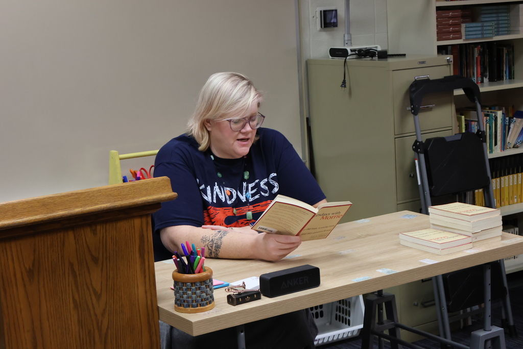Are you a fan of the book "Tuesdays With Morrie?" Mrs. Blackburn's seniors are! After writing their own personal mission statements, the class is reading this book and will then write their own personal oral philosophy. It will mark the beginning of their senior project. #celebrate379