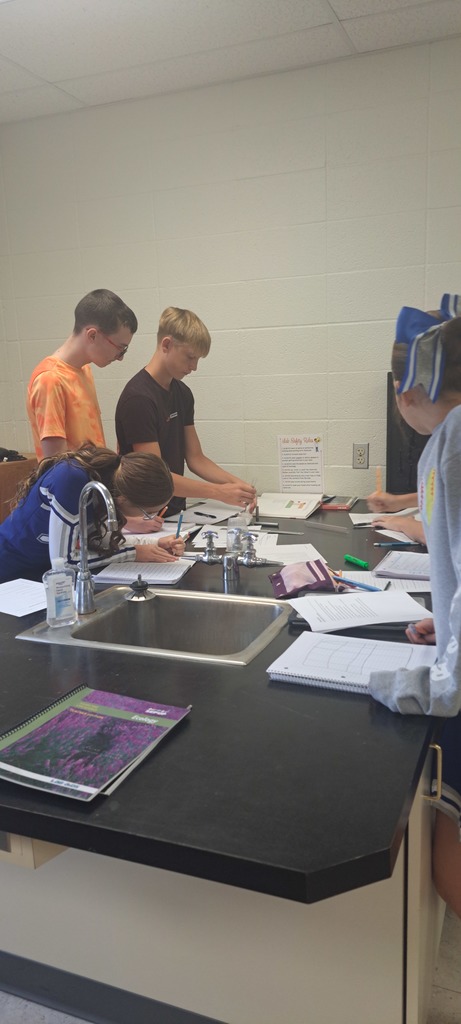 8th grade science is working on a Lab to learn about the transfer of Energy. This Lab is called "Drive the Nail". Before they could begin any kind of lab work, students were required to learn lab safety rules and why they are so important.  They are off and running in Mrs. Trembath's class! #celebrate379