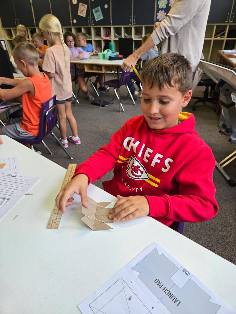 Last week, students in Ms. Brownell's 3rd grade science class learned about what paleontologists can tell from looking at fossilized footprints. They then experimented to see whether we could outrun dinosaurs with similar stride lengths as their own.  #celebrate379