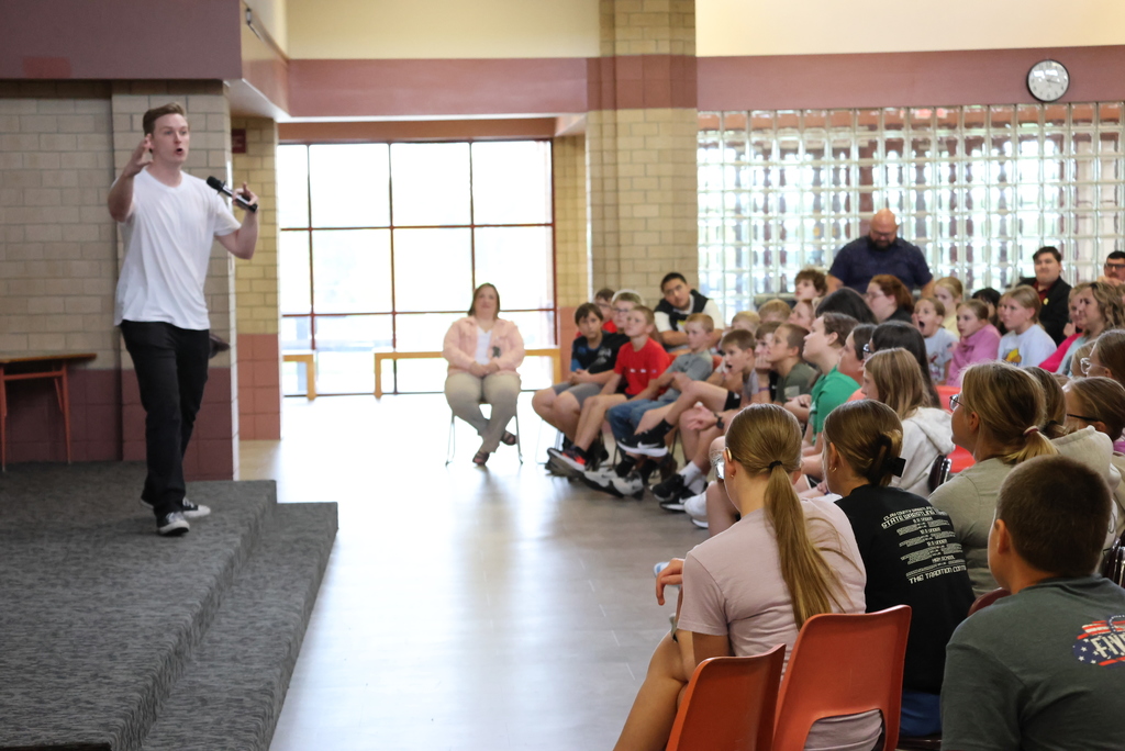 If you are a parent of a CCCMS student, there is a good chance you are going to get asked to head to the Rex Theatre in Clay Center tonight! Thanks to the Clay Counts Coalition and local Youth Leaders in Kansas (YLinK) chapters, Comedian Taylor Johnson spoke to CCCMS students today about mental health. He was funny, engaging, and had a great message about the need to hear other people's stories!  Taylor is performing tonight at 6:30. The first 100 people will get a FREE popcorn and drink. Afterwards, Pawnee Mental Health is hosting a FREE ice cream social. We invite you all to come laugh, think, and connect!  #celebrate379