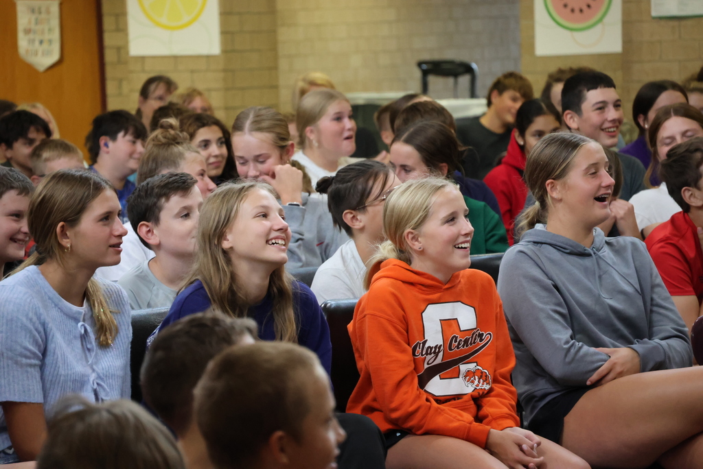 If you are a parent of a CCCMS student, there is a good chance you are going to get asked to head to the Rex Theatre in Clay Center tonight! Thanks to the Clay Counts Coalition and local Youth Leaders in Kansas (YLinK) chapters, Comedian Taylor Johnson spoke to CCCMS students today about mental health. He was funny, engaging, and had a great message about the need to hear other people's stories!  Taylor is performing tonight at 6:30. The first 100 people will get a FREE popcorn and drink. Afterwards, Pawnee Mental Health is hosting a FREE ice cream social. We invite you all to come laugh, think, and connect!  #celebrate379