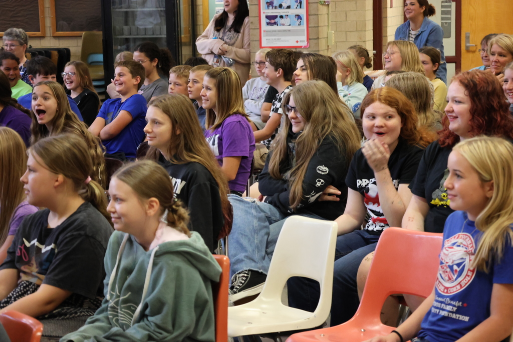 If you are a parent of a CCCMS student, there is a good chance you are going to get asked to head to the Rex Theatre in Clay Center tonight! Thanks to the Clay Counts Coalition and local Youth Leaders in Kansas (YLinK) chapters, Comedian Taylor Johnson spoke to CCCMS students today about mental health. He was funny, engaging, and had a great message about the need to hear other people's stories!  Taylor is performing tonight at 6:30. The first 100 people will get a FREE popcorn and drink. Afterwards, Pawnee Mental Health is hosting a FREE ice cream social. We invite you all to come laugh, think, and connect!  #celebrate379
